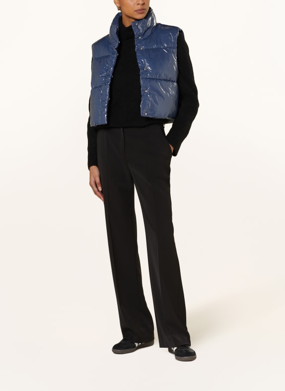 oui Cropped quilted vest BLUE