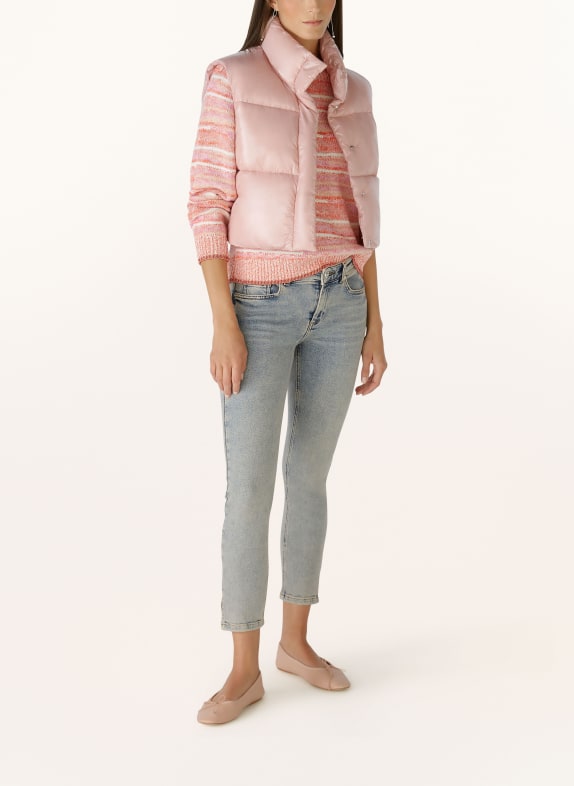 oui Cropped quilted vest ROSE