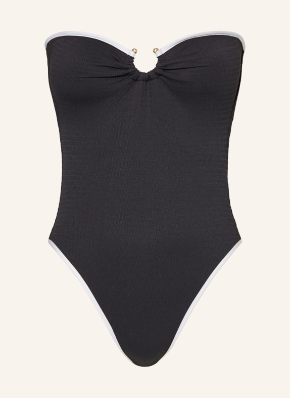 SEAFOLLY Bandeau swimsuit BEACH BOUND BLACK
