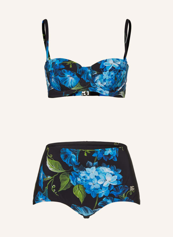 DOLCE & GABBANA Underwired bikini BLACK/ BLUE/ GREEN