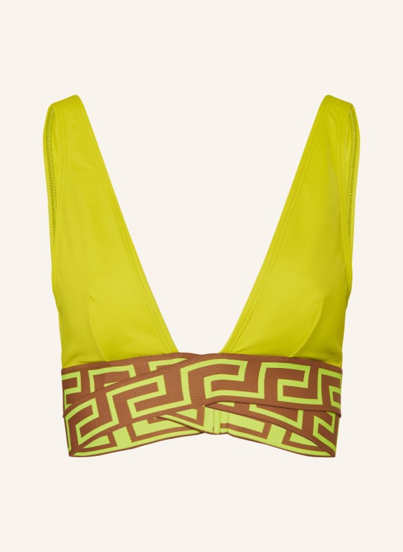 VERSACE Bralette bikini top YELLOW/ CAMEL/ NEON YELLOW