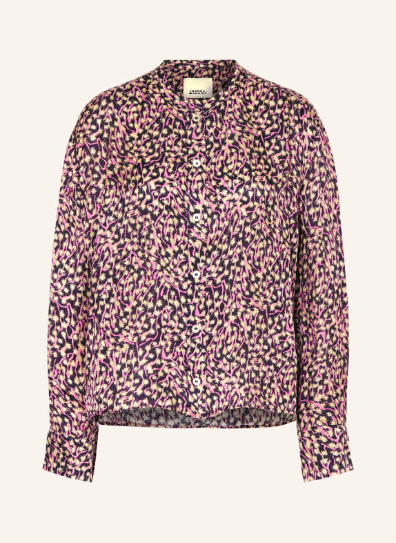ISABEL MARANT Blouse LEIDY with silk BLACK/ PINK/ CREAM