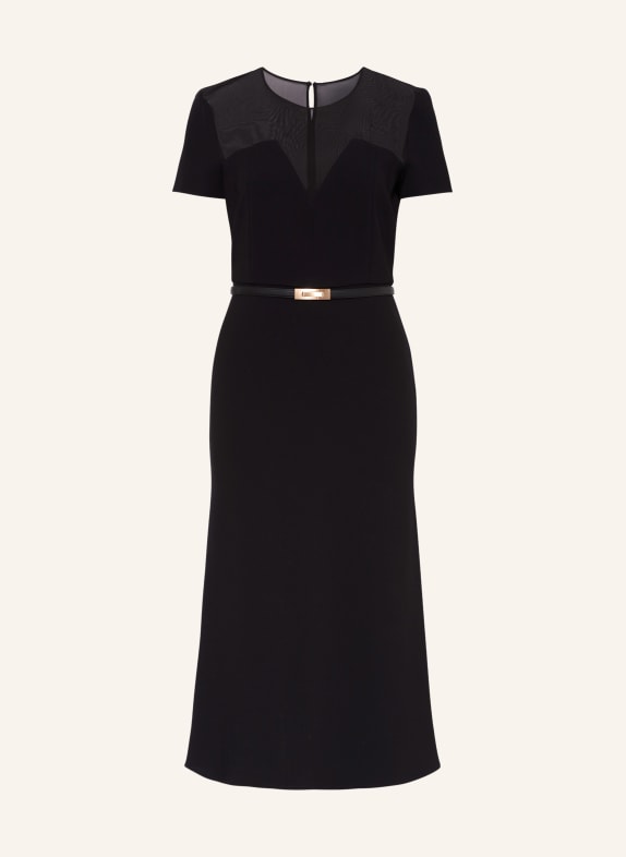 MaxMara STUDIO Sheath dress ASTURIE with silk BLACK