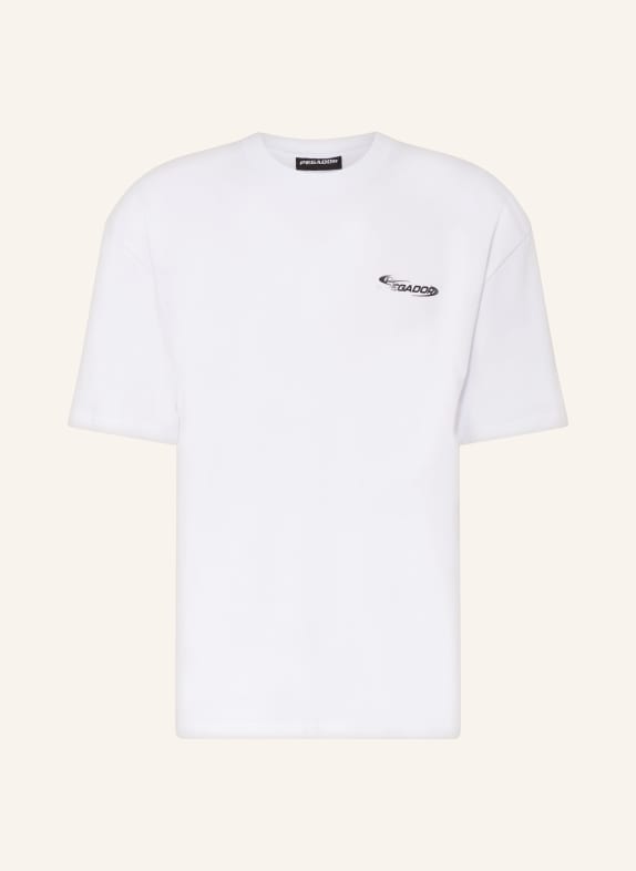 PEGADOR Oversized shirt CRAIL WHITE/ BLACK/ ORANGE