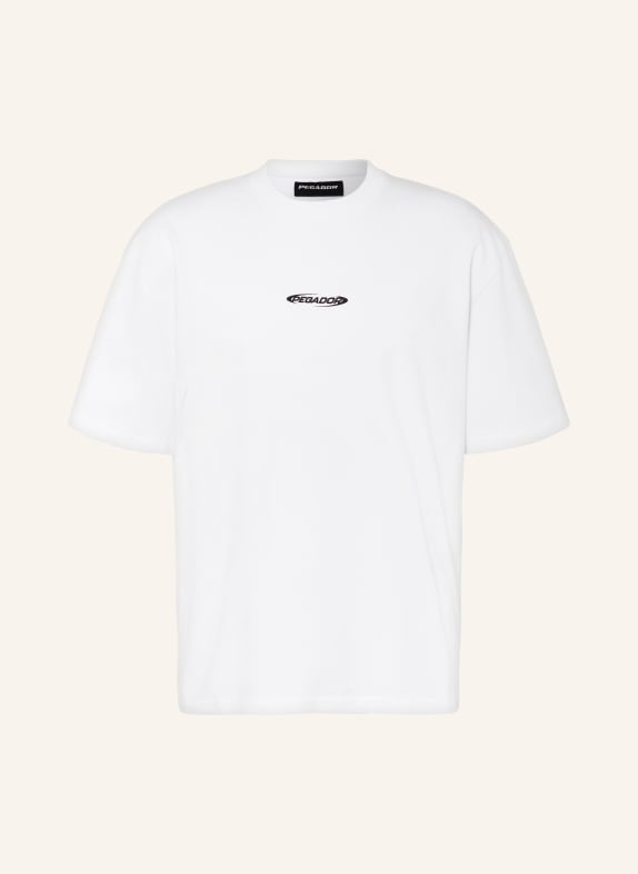 PEGADOR Oversized shirt FURBER WHITE/ BLACK
