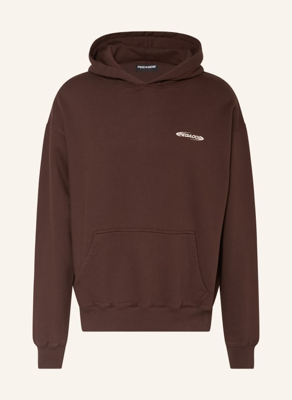 PEGADOR Oversized hoodie CRAIL BROWN/ LIGHT BROWN