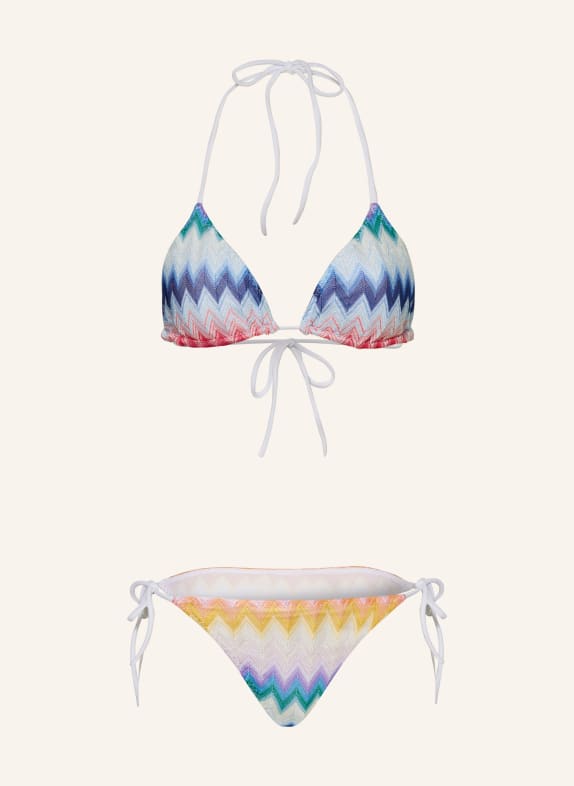 MISSONI Triangle bikini YELLOW/ PURPLE/ GREEN