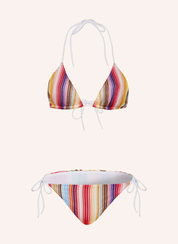 MISSONI Triangle bikini RED/ YELLOW/ PURPLE