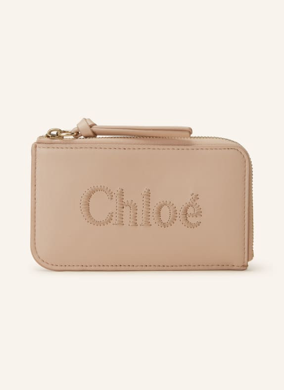 Chloé Card case with coin compartment CEMENT PINK