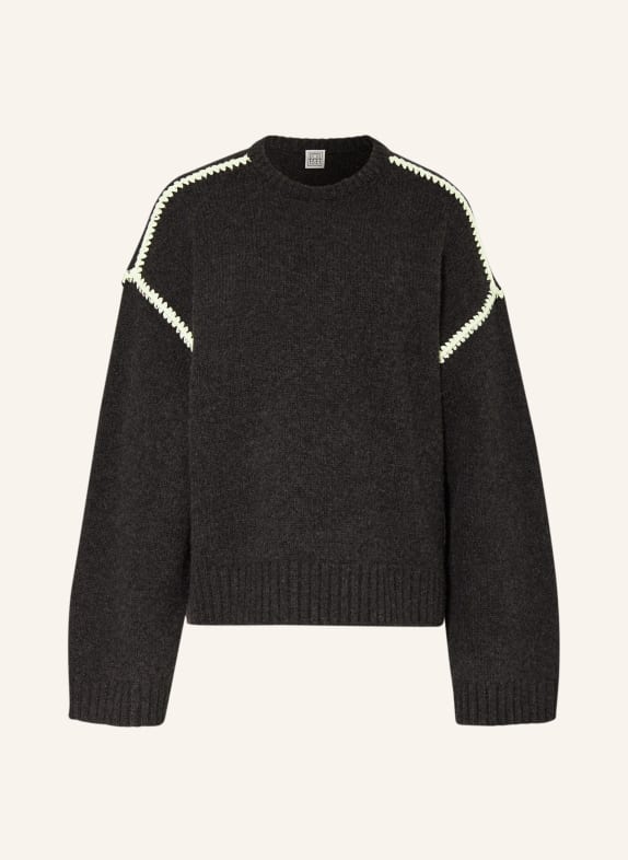 TOTEME Sweater DARK GRAY/ WHITE