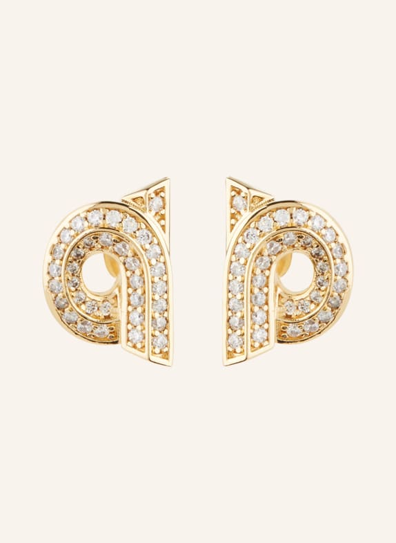 FERRAGAMO Earrings GOLD/ WHITE