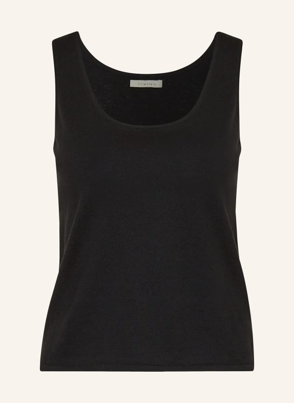 lilienfels Top with linen BLACK
