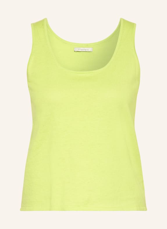 lilienfels Top with linen NEON GREEN