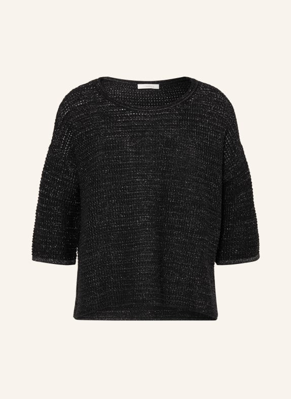lilienfels Knit shirt with linen BLACK