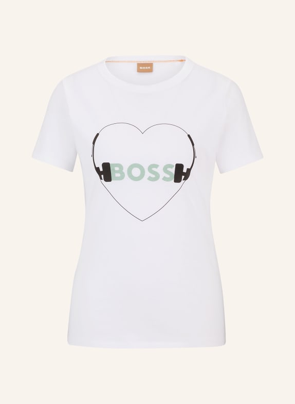 BOSS T-Shirt ELOGO WEISS/ SCHWARZ/ GRÜN
