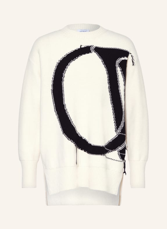 Off-White Sweter oversize BIAŁY/ CZARNY
