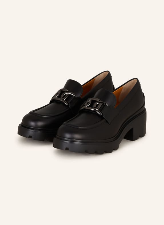 TOD'S Platform loafers GOMMA CARRO BLACK