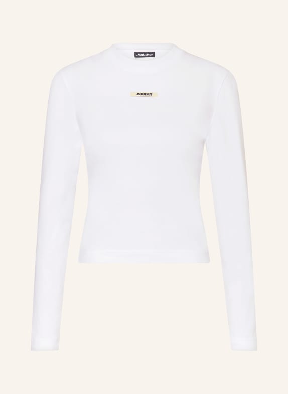JACQUEMUS Long sleeve shirt LE T-SHIRT GROS GRAIN WHITE
