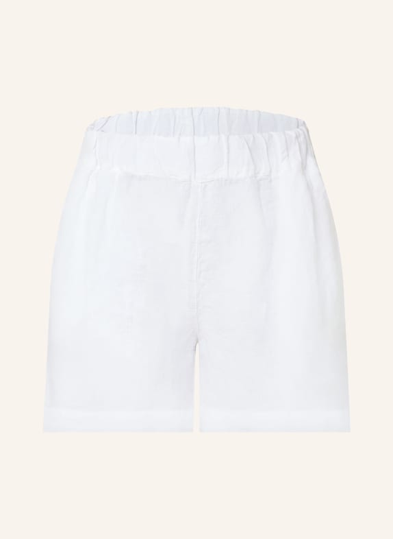 120%lino Linen shorts WHITE