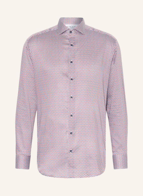 ETERNA Shirt modern fit WHITE/ BROWN/ BLUE