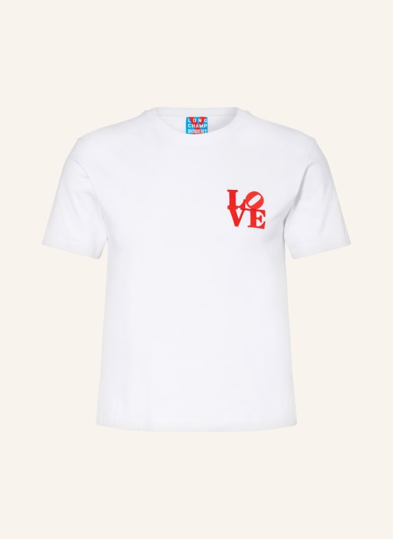 LONGCHAMP T-Shirt WEISS/ ROT