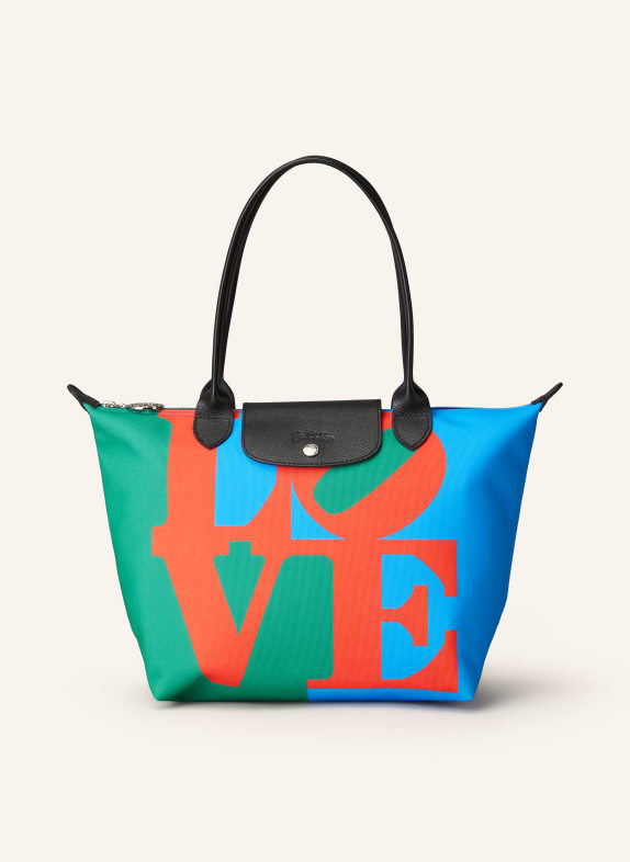 LONGCHAMP Shopper LOVE ROT/ GRÜN/ BLAU