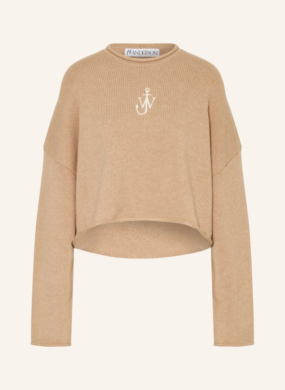 JW ANDERSON Cropped-Pullover BEIGE
