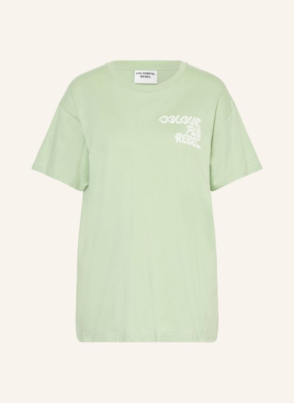 COLOURFUL REBEL T-shirt LOGO WAVE JASNOZIELONY
