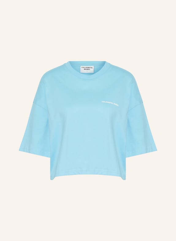COLOURFUL REBEL Cropped shirt LIGHT BLUE
