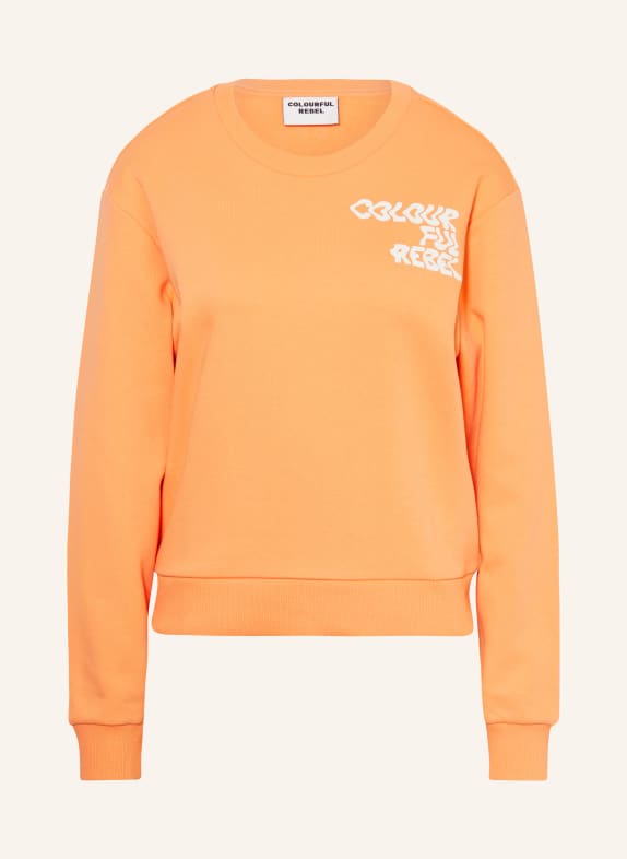 COLOURFUL REBEL Sweatshirt LOGO WAVE ORANGE