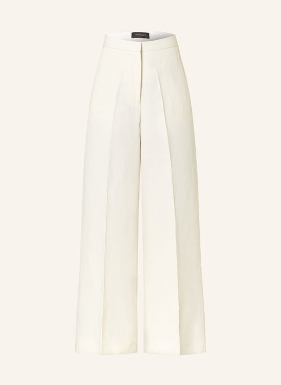FABIANA FILIPPI Wide leg trousers with linen WHITE