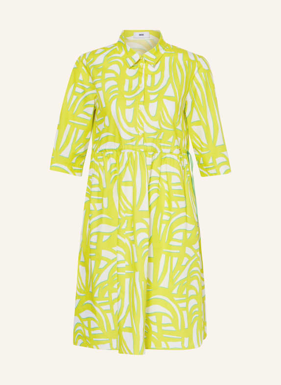 CINQUE Dress CIDOKE with 3/4 sleeves WHITE/ YELLOW/ LIGHT GREEN