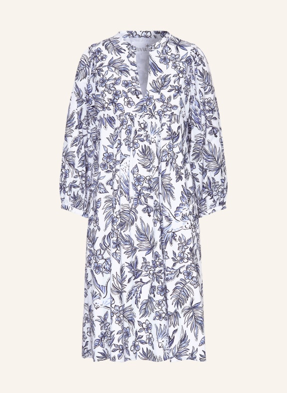 Juvia Dress RHONDA with 3/4 sleeves WHITE/ BLUE