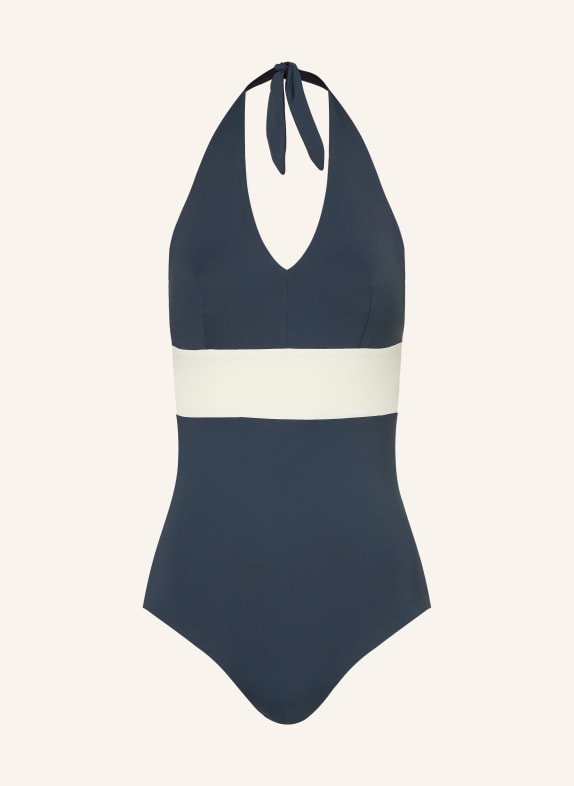 MYMARINI Halter neck swimsuit WONDERBODY reversible with UV protection 50+ GRAY/ WHITE