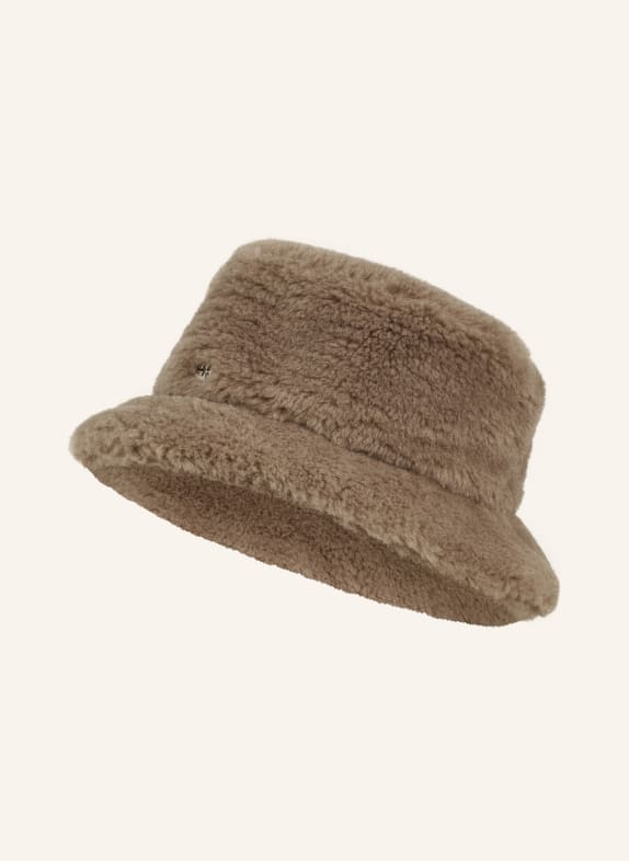 GANNI Bucket-Hat aus Kunstfell GRAU