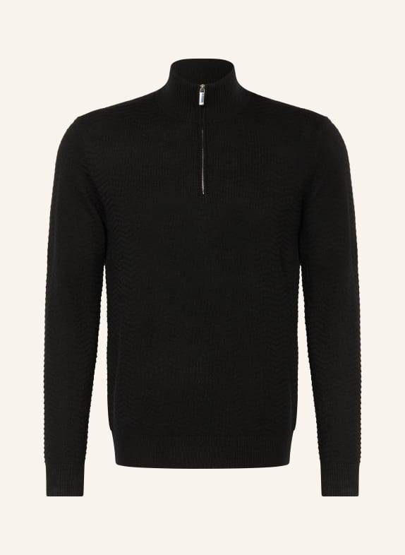 EMPORIO ARMANI Half-zip sweater BLACK