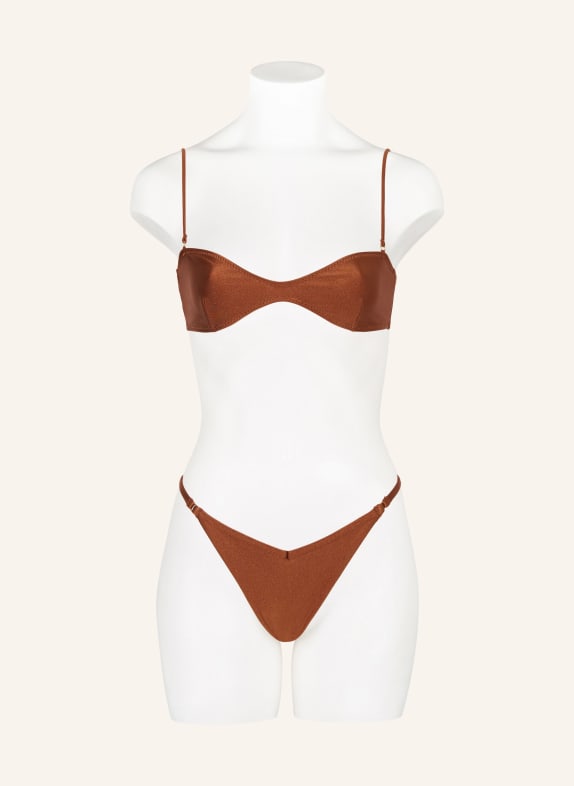 JANTHEE Brazilian bikini bottoms FREY BROWN