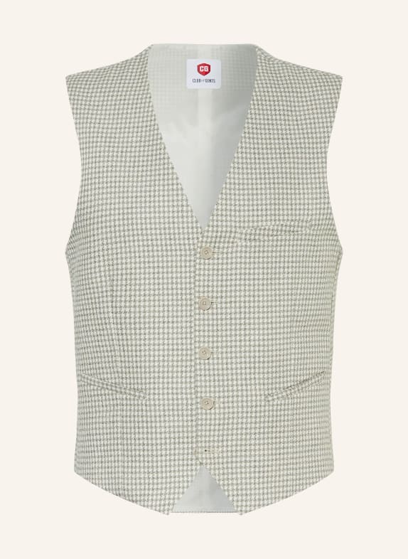 CG - CLUB of GENTS Suit vest slim fit WHITE/ GREEN