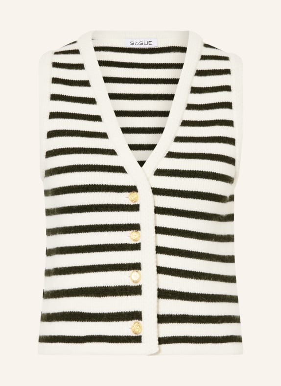 SoSUE Knit vest SAILOR BLACK/ WHITE