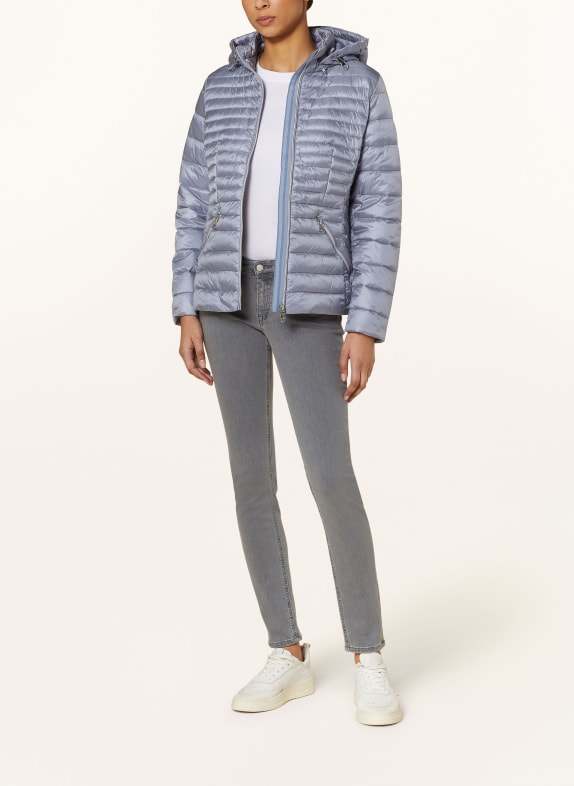Betty Barclay Quilted jacket with detachable hood BLUE GRAY