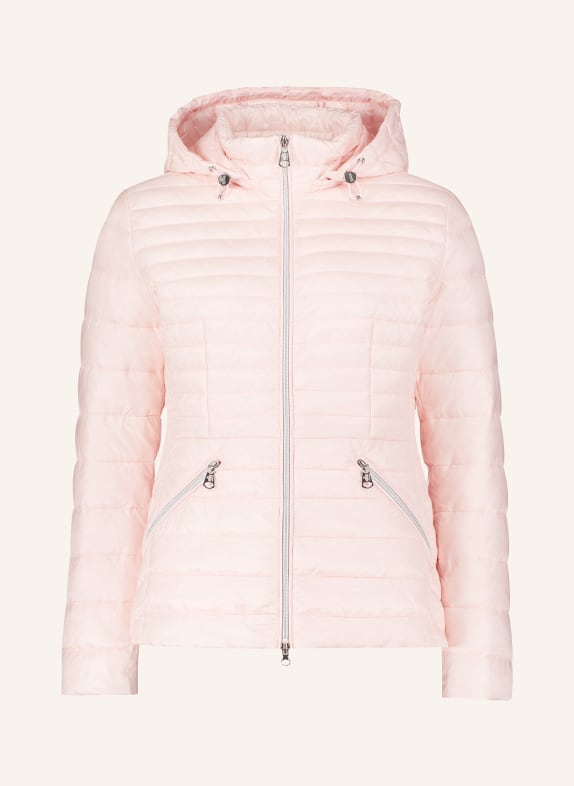 Betty Barclay Quilted jacket with detachable hood PINK