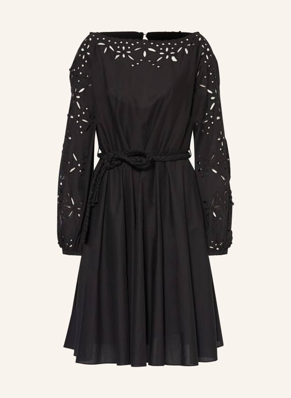 MARC CAIN Dress with broderie anglaise 900 BLACK