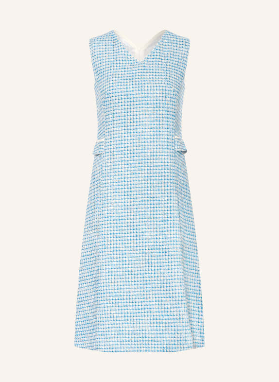 MARC CAIN Tweed dress with glitter thread 341 light azure