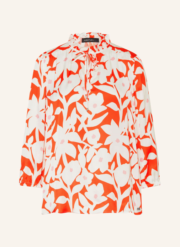 MARC CAIN Shirt blouse with 3/4 sleeves 223 bright tomato