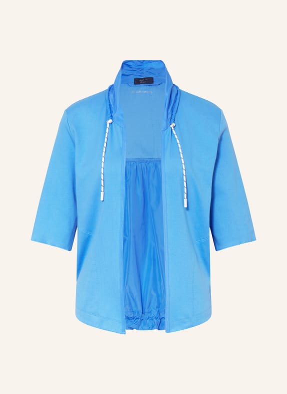 MARC CAIN Jersey cardigan in mixed materials 363 bright azure