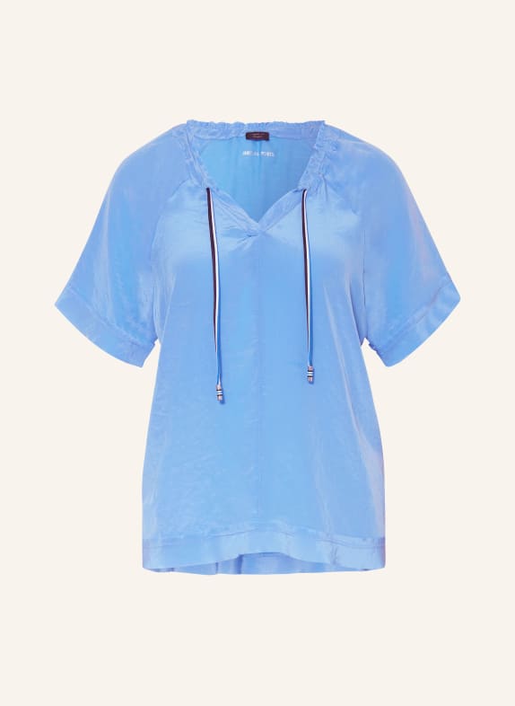 MARC CAIN Shirt blouse in mixed materials 363 bright azure