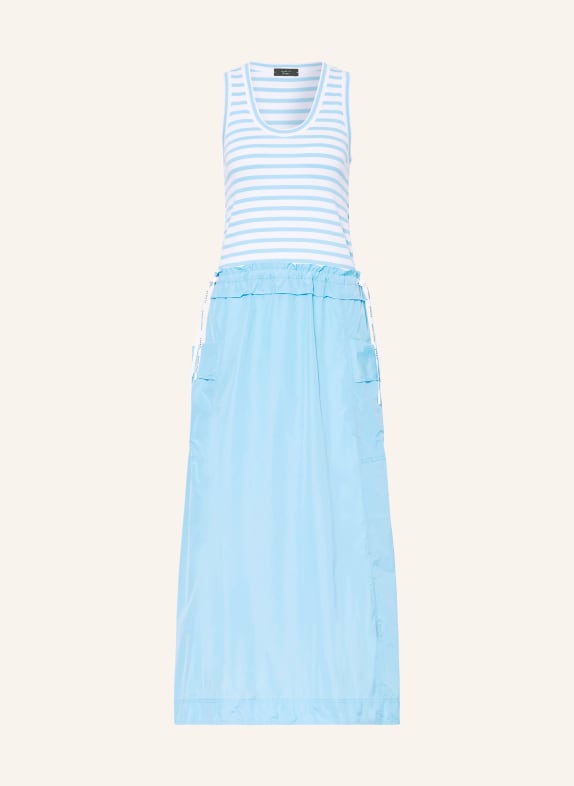 MARC CAIN Sukienka z mieszanki materiałów 339 light turquoise