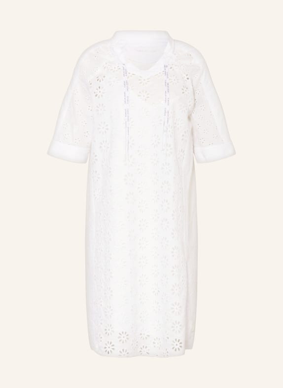 MARC CAIN Šaty z děrované krajky 100 WHITE