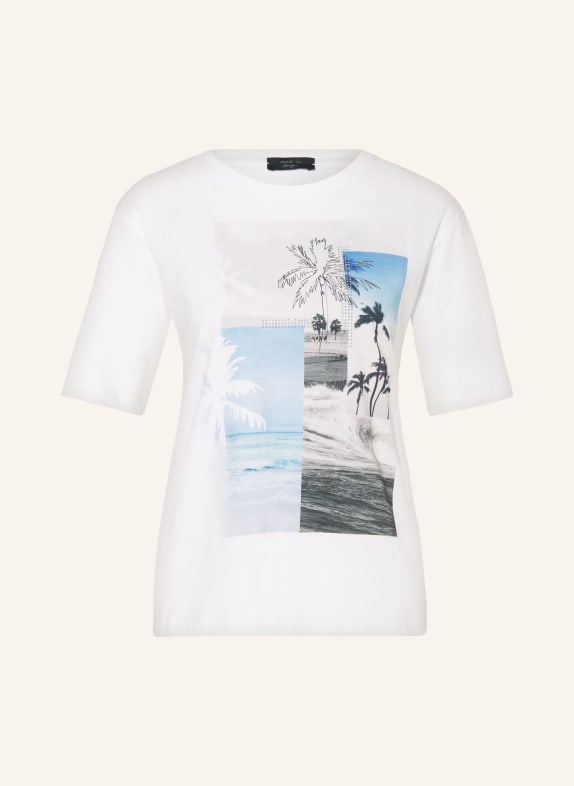 MARC CAIN T-Shirt mit Schmucksteinen 100 WHITE