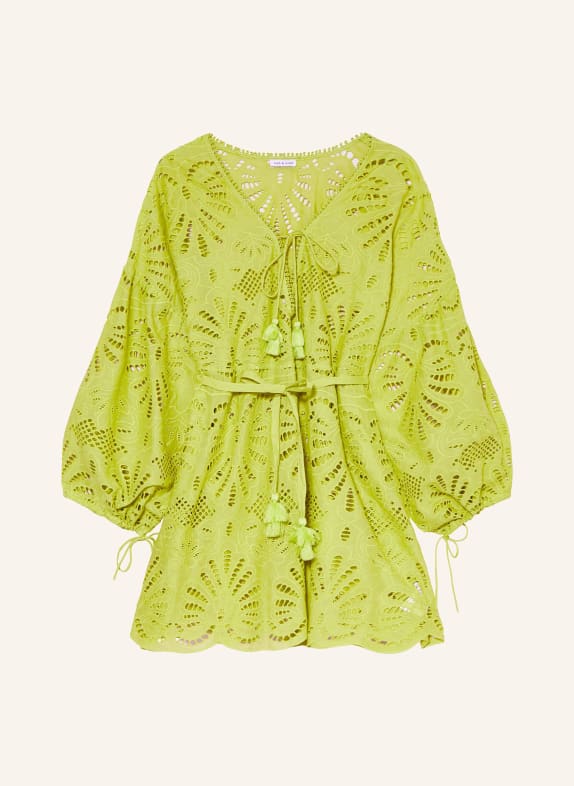 MRS & HUGS Tunic with lace LIGHT GREEN